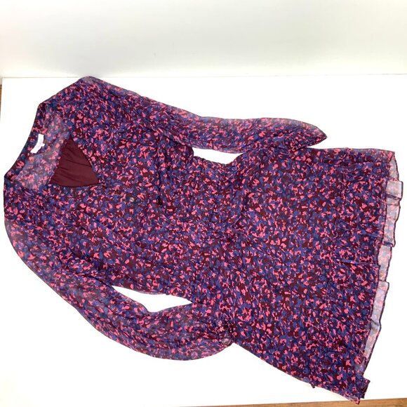 New Parker Atticus Silk Long Sleeve Smocked Waist Romantic Fairy Dress Sz S - Picture 14 of 16